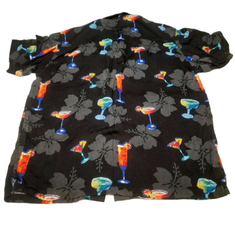 Cherokee Waikiki Wear Hawaiian Shirt Cocktails Size XL - Picture 3 of 6